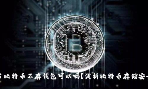 买了比特币不存钱包可以吗？浅析比特币存储安全性